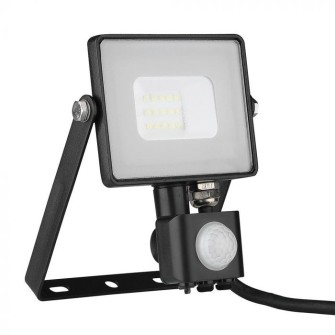 VT-10-S 10W SMD PIR SENSOR FLOODLIGHT WI TH SAMSUNG CHIP COLORCODE:4000K BLACK BODY GREY GLASS