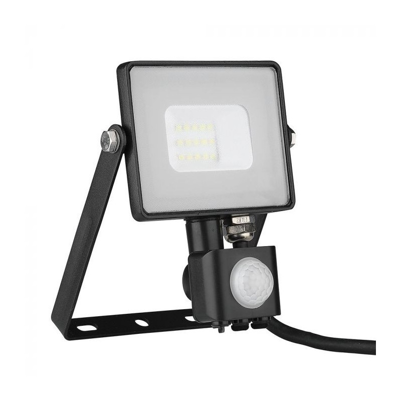 VT-10-S 10W SMD PIR SENSOR FLOODLIGHT WI TH SAMSUNG CHIP COLORCODE:4000K BLACK BODY GREY GLASS