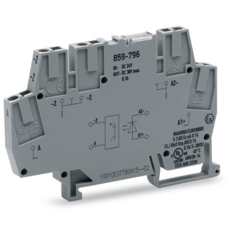 OPTOSEPARATOR 24VDC 0.1A 10kHz 6MM SZARY