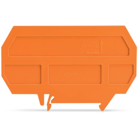 Ścianka Rozdzielająca WAGO 209-190 Separator 2mm Pomarańczowa | Sklep
