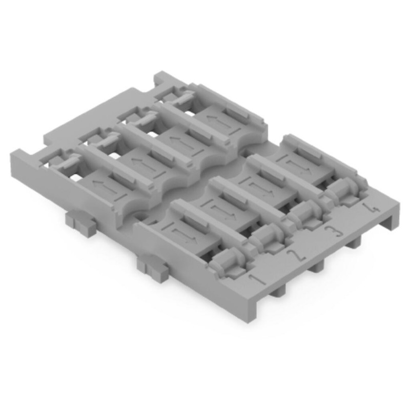 ADAPTER MONTAŻOWY 4-TOROWY DO PRZELOT. Z ŁĄCZKI INSTALACYJNEJ 221 SZARA