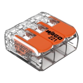 ZŁĄCZKA INSTALACYJNA COMPACT 3X6 MM2 221-613