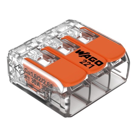 Złączka WAGO 221-613 3x6mm² z dźwigienkami | Sklep